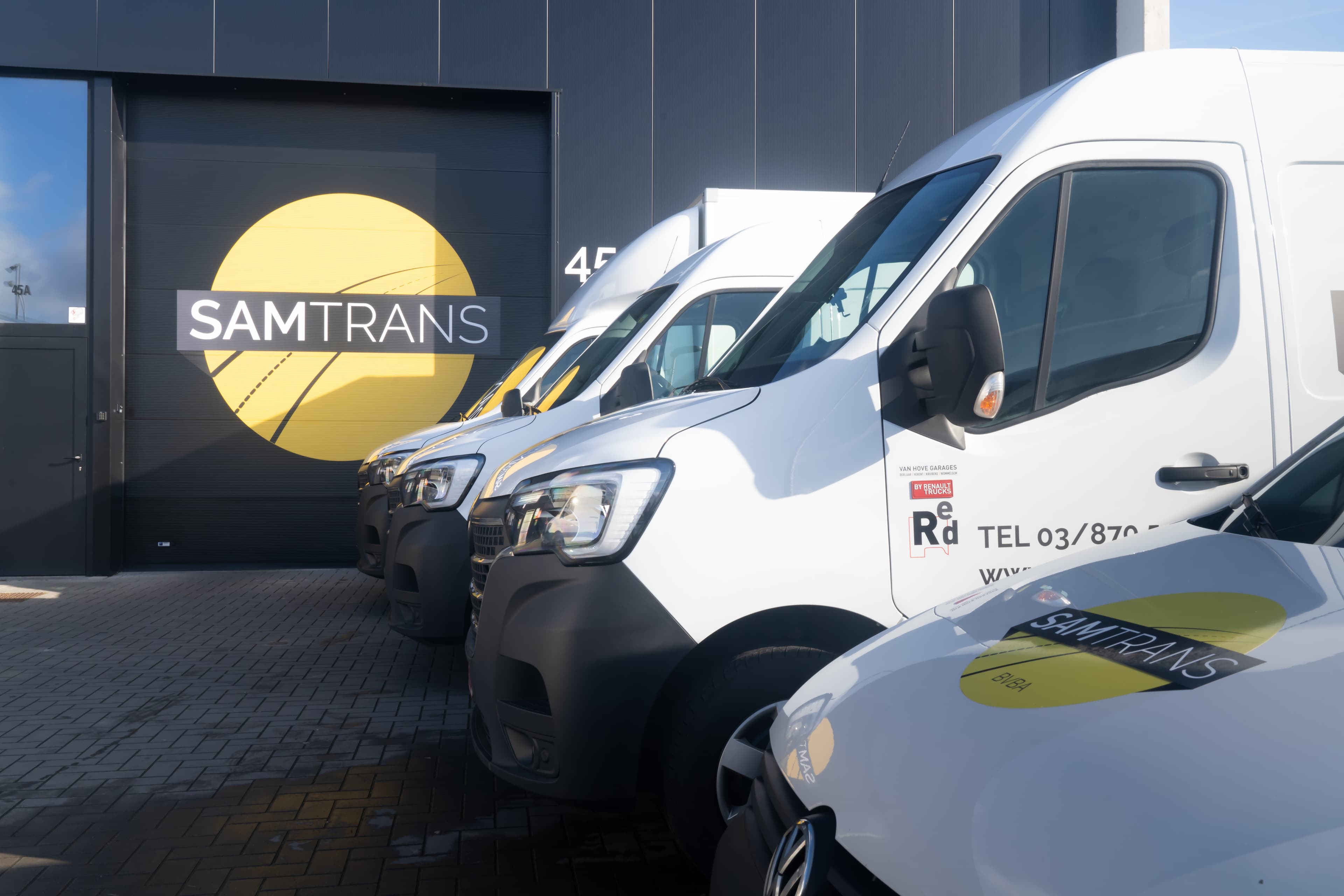 Het wagenpark van SamTrans in Aartselaar